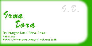 irma dora business card